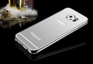 Samsung Galaxy S6 - Srebrn elegantni aluminijast zrcalni ovitek