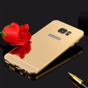 Samsung Galaxy S7 - Zlat elegantni aluminijast zrcalni ovitek