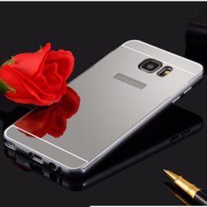Samsung Galaxy S7 - Črn elegantni aluminijast zrcalni ovitek