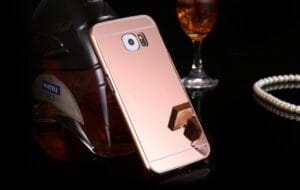 Samsung Galaxy S6 - Roza Zlato elegantni aluminijast zrcalni ovitek
