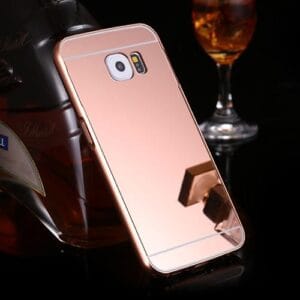 Samsung Galaxy S6 - Roza Zlato elegantni aluminijast zrcalni ovitek