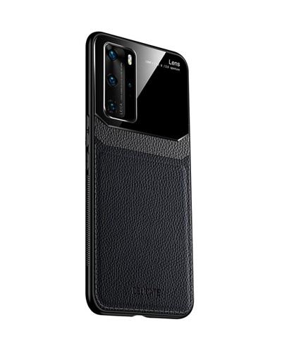 Ovitek za Samsung Galaxy S20 - usnjen "Grained Leather Shell" - črn