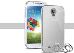 Samsung Galaxy S4 - Srebrn elegantni aluminijast zrcalni ovitek