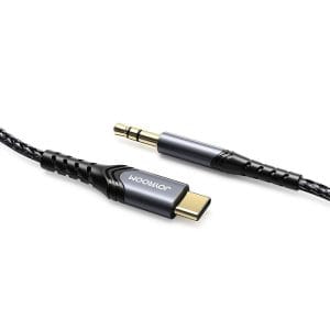 Joyroom AUX stereo audio cable 3.5 mm mini jack - USB-C for tablet phone 2 m black (SY-A03)