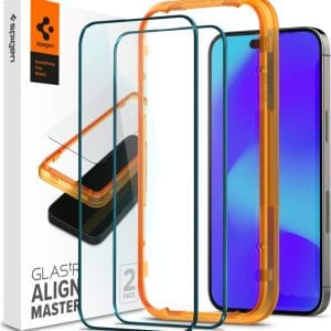 Spigen GLAS.tR Slim AlignMaster Apple iPhone 14 Pro Max Black [2 PACK]