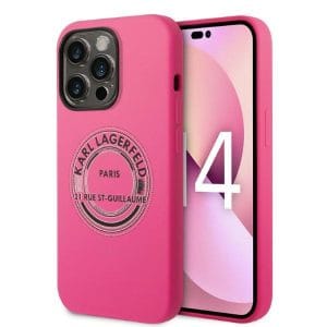 Karl Lagerfeld KLHCP14XSRSGRCF Apple iPhone 14 Pro Max hardcase pink Silicone RSG