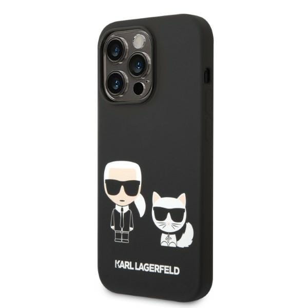 Karl Lagerfeld KLHMP14XSSKCK Apple iPhone 14 Pro Max hardcase black Liquid Silicone Karl & Choupette Magsafe - slika 2