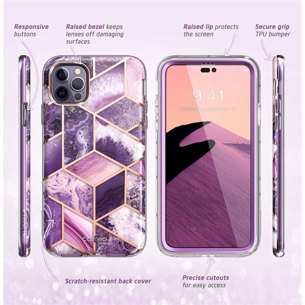 Supcase Cosmo Apple iPhone 14 Pro Max Marble Purple - slika 3