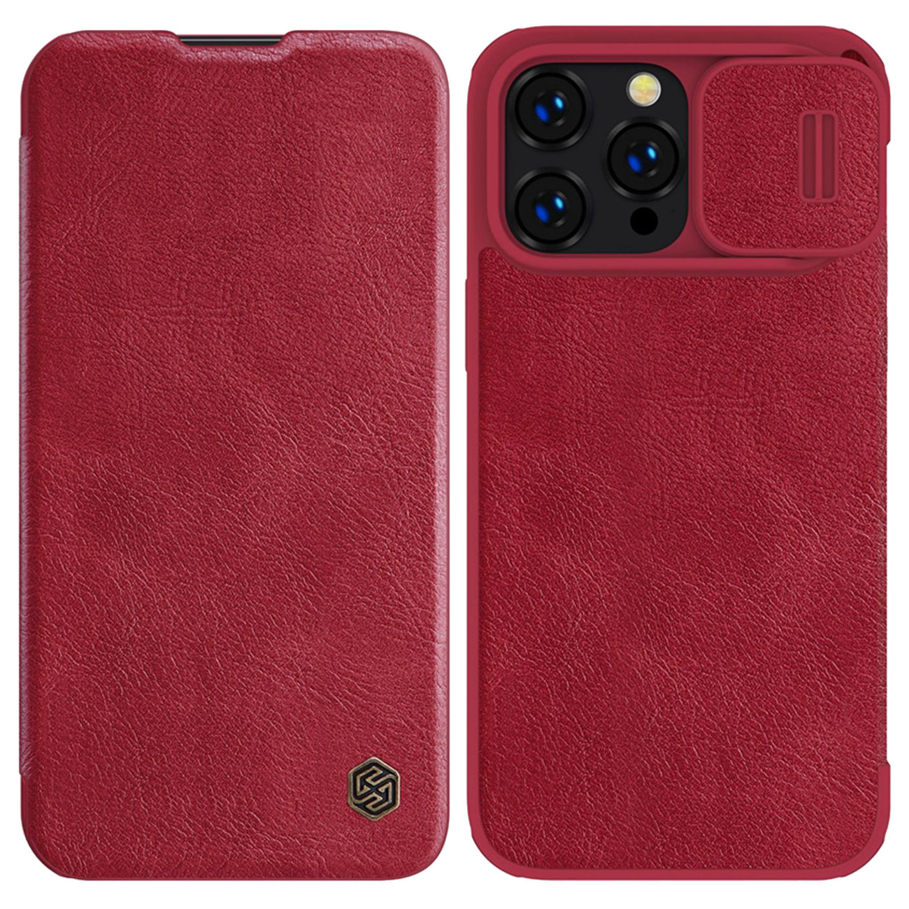 Nillkin Qin Leather Pro Case Apple iPhone 14 Pro Max red trico.si