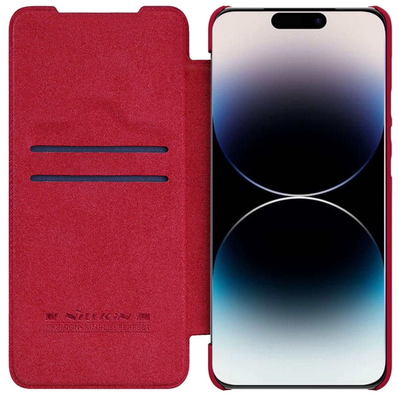 Nillkin Qin Leather Pro Case Apple iPhone 14 Pro Max red - slika 2
