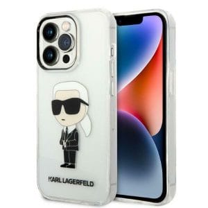 Karl Lagerfeld KLHCP14XHNIKTCT Apple iPhone 14 Pro Max transparent hardcase Ikonik Karl Lagerfeld