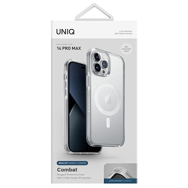 UNIQ Combat Apple iPhone 14 Pro Max MagClick Charging dove satin clear - slika 2