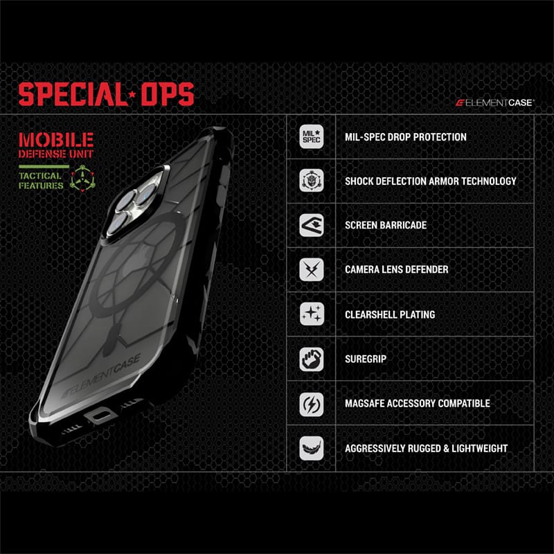 Element Case Special Ops X5 Apple iPhone 14 Pro Max (Clear/Black) - slika 3