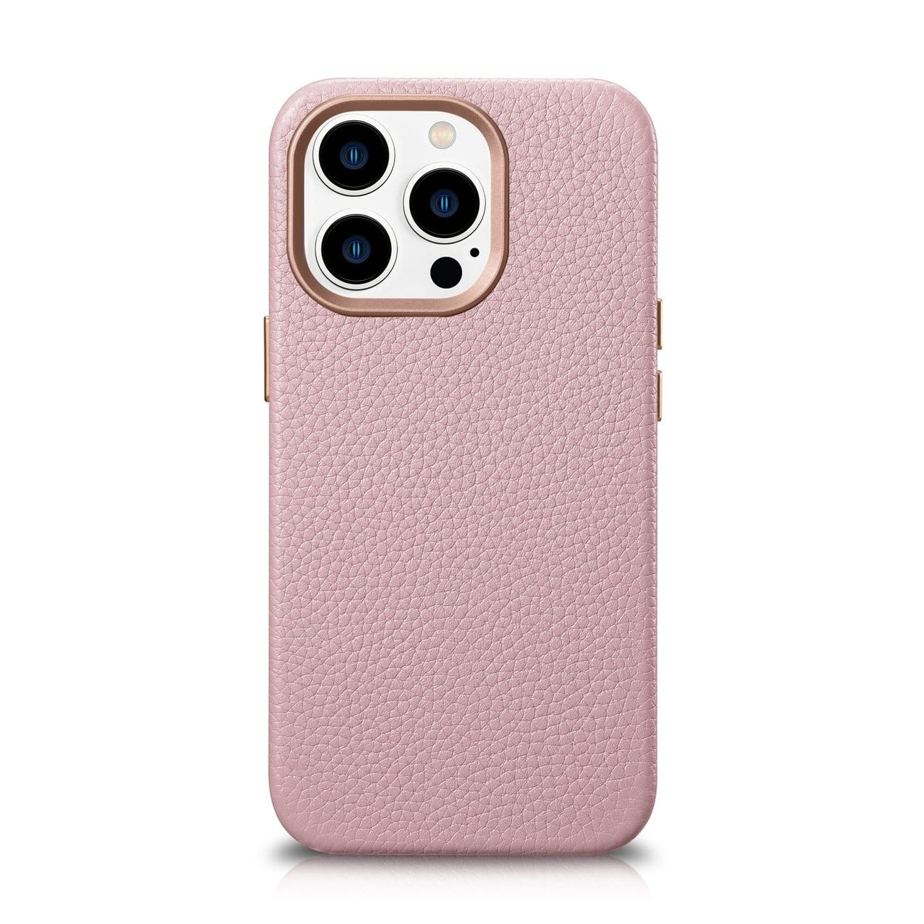 iCarer Litchi Premium Leather MagSafe Apple iPhone 14 Pro Max pink