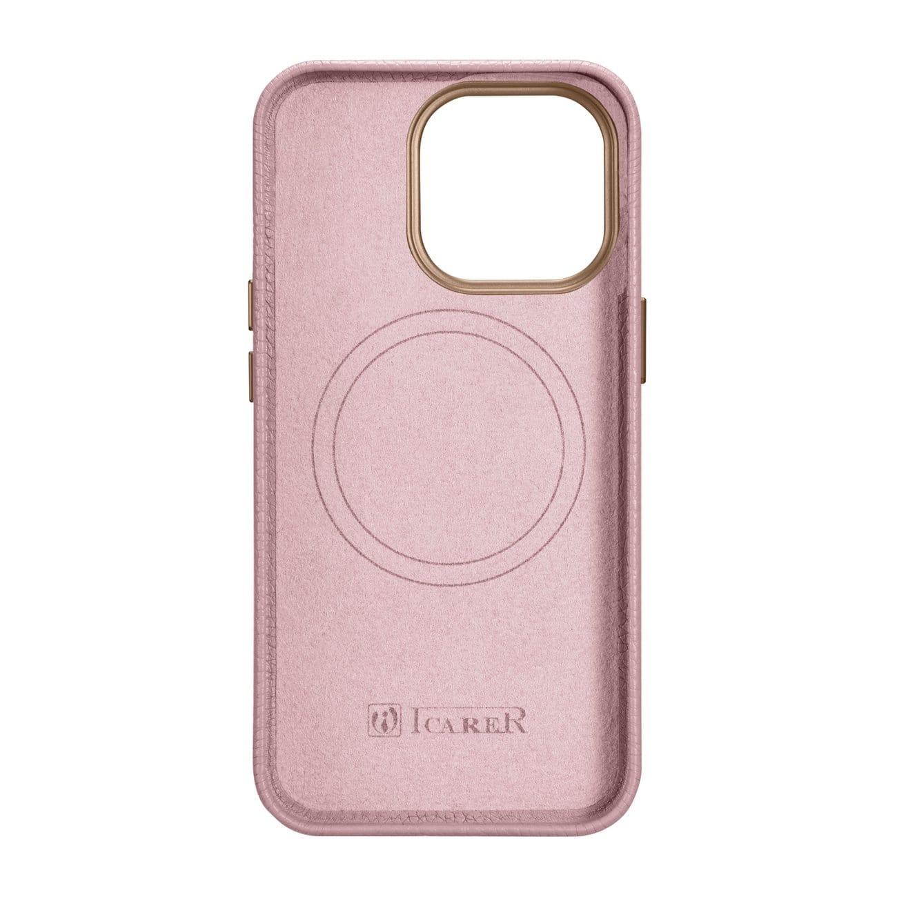 iCarer Litchi Premium Leather MagSafe Apple iPhone 14 Pro Max pink - slika 3