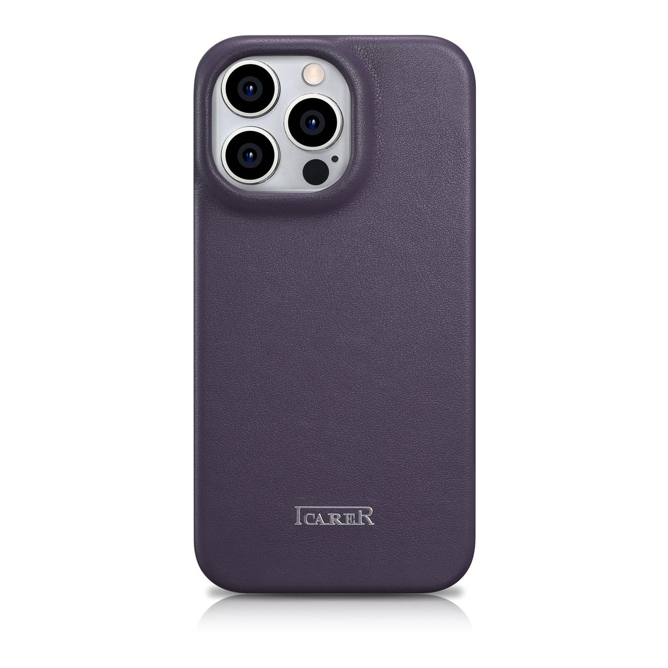 iCarer CE Premium Leather Folio MagSafe Apple iPhone 14 Pro Max dark purple - slika 3