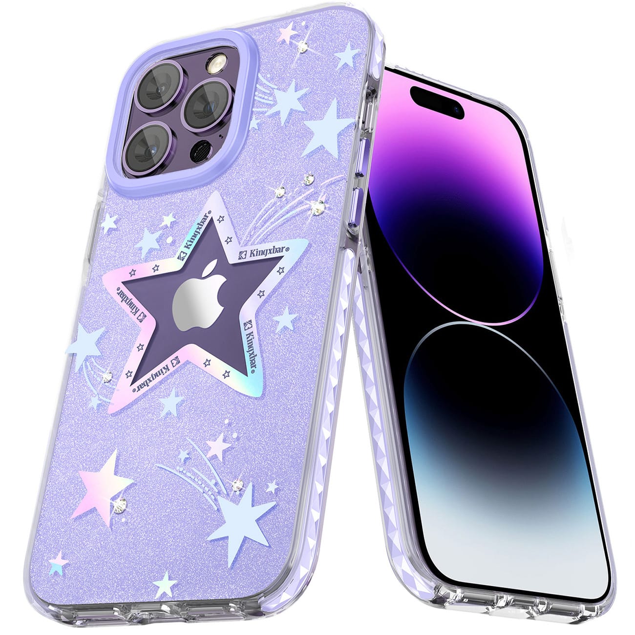 Kingxbar Heart Star Apple iPhone 14 Pro Max purple star - slika 2