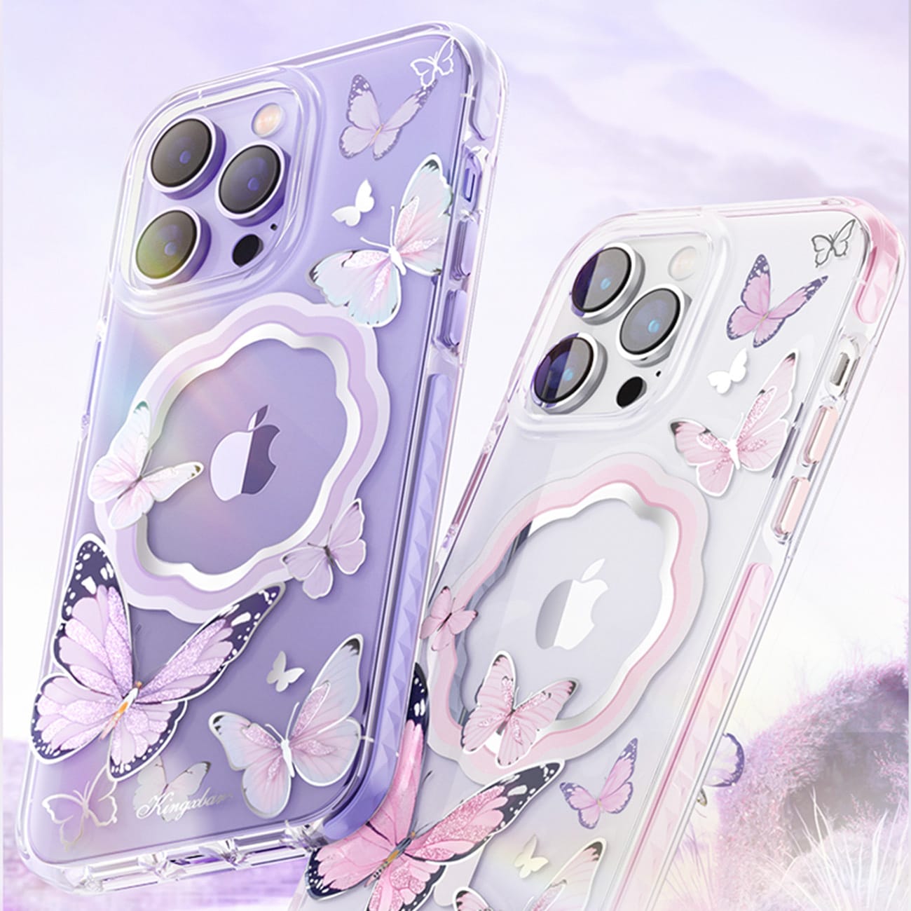 Kingxbar Butterfly MagSafe Apple iPhone 14 Pro Max purple - slika 3