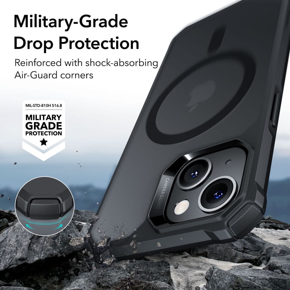 ESR Air Armor Halolock MagSafe Apple iPhone 14 Plus Frosted Black - slika 3
