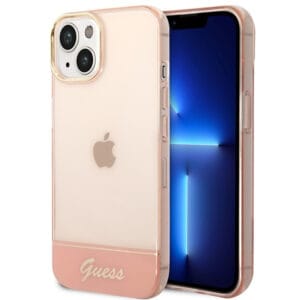 Guess GUHCP14MHGCOP Apple iPhone 14 Plus pink hardcase Translucent