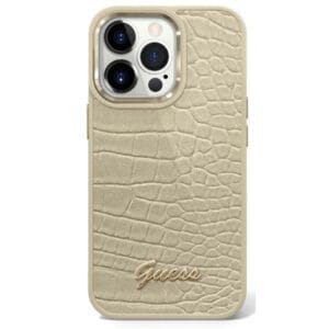 Guess GUHCP14MHGCRHD Apple iPhone 14 Plus gold hardcase Croco Collection