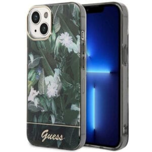 Guess GUHCP14MHGJGHA Apple iPhone 14 Plus green hardcase Jungle Collection