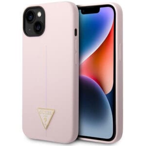 Guess GUHCP14MSLTGU Apple iPhone 14 Plus purple hardcase Silicone Triangle