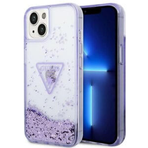 Guess GUHCP14MLFCTPU Apple iPhone 14 Plus purple hardcase Liquid Glitter Palm Collection
